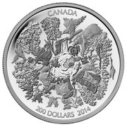 Canada 200 Dollars Towering Forests of Canada 2014 Matte Proof KM# 1741 CANADA 200 DOLLARS 2014 coin reverse Canada 200 Dollars Towering Forests of Canada 2014 Matte Proof KM# 1741 CANADA 200 DOLLARS 2014 coin reverse