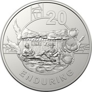 Australia 20c Anzac Spirit - Enduring 2018 20 ENDURING coin reverse Australia 20c Anzac Spirit - Enduring 2018 20 ENDURING coin reverse