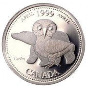 Canada 25 Cents April - Our Northern Heritage 1999 Proof KM# 345a APRIL 1999 AVRIL CANADA coin reverse Canada 25 Cents April - Our Northern Heritage 1999 Proof KM# 345a APRIL 1999 AVRIL CANADA coin reverse