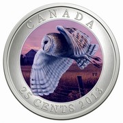 Canada 25 Cents Barn Owl 2013 Proof KM# 1443 CANADA TT 25 CENTS 2013 coin reverse Canada 25 Cents Barn Owl 2013 Proof KM# 1443 CANADA TT 25 CENTS 2013 coin reverse