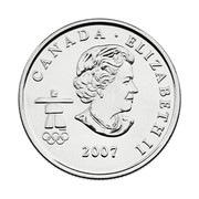 Canada 25 Cents Ice hockey 2007 KM# 683 CANADA ∙ ELIZABETH II 2007 coin obverse Canada 25 Cents Ice hockey 2007 KM# 683 CANADA ∙ ELIZABETH II 2007 coin obverse