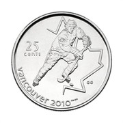Canada 25 Cents Ice hockey 2007 KM# 683 25 CENTS VANCOUVER 2010 coin reverse Canada 25 Cents Ice hockey 2007 KM# 683 25 CENTS VANCOUVER 2010 coin reverse