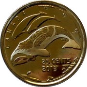 Canada 25 Cents Life in the North 2013 Type 2: frosting two beluga whales KM# A1547 CANADA 25 CENTS 2013 coin reverse Canada 25 Cents Life in the North 2013 Type 2: frosting two beluga whales KM# A1547 CANADA 25 CENTS 2013 coin reverse