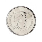 Canada 25 Cents Peace & Joy 2012 Uncirculated ELIZABETH II D∙G∙REGINA coin obverse