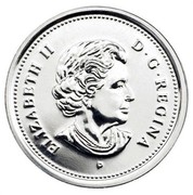 Canada 25 Cents Santa in Sleigh and Reindeer - Coloured Coin 2006 P Prooflike KM# 647 ELIZABETH II D G REGINA coin obverse Canada 25 Cents Santa in Sleigh and Reindeer - Coloured Coin 2006 P Prooflike KM# 647 ELIZABETH II D G REGINA coin obverse