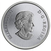 Canada 25 Cents Scarlet Tanager 2014 KM# 1779 ELIZABETH II D∙G∙REGINA coin obverse Canada 25 Cents Scarlet Tanager 2014 KM# 1779 ELIZABETH II D∙G∙REGINA coin obverse