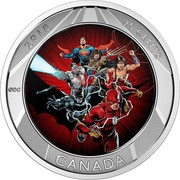 Canada 25 Cents The Justice League 2018 Proof 2018 25 CENTS ©DC CANADA coin reverse Canada 25 Cents The Justice League 2018 Proof 2018 25 CENTS ©DC CANADA coin reverse