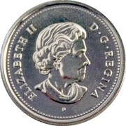 Canada 25 Cents Toronto Maple Leafs 2006 P Prooflike KM# 534 ELIZABETH II D∙G∙REGINA P coin obverse Canada 25 Cents Toronto Maple Leafs 2006 P Prooflike KM# 534 ELIZABETH II D∙G∙REGINA P coin obverse