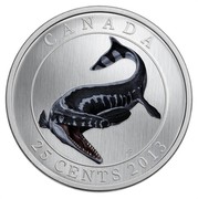 Canada 25 Cents Tylosaurus Pembinensis 2013 Proof KM# 1521 CANADA JC 25 CENTS 2013 coin reverse Canada 25 Cents Tylosaurus Pembinensis 2013 Proof KM# 1521 CANADA JC 25 CENTS 2013 coin reverse