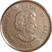 Canada 25 Cents War of 1812 - de Salaberry (Colored) 2013  ELIZABETH II D ∙ G ∙ REGINA 2013 coin obverse Canada 25 Cents War of 1812 - de Salaberry (Colored) 2013  ELIZABETH II D ∙ G ∙ REGINA 2013 coin obverse