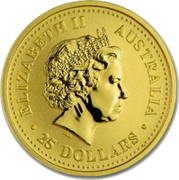 Australia 25 Dollars Year of the Pig 2007 P Proof ELIZABETH II AUSTRALIA 25 DOLLARS IRB coin obverse Australia 25 Dollars Year of the Pig 2007 P Proof ELIZABETH II AUSTRALIA 25 DOLLARS IRB coin obverse