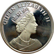 UK 25 Euro Hong Kong returns to China (Qeen Elizabeth II) 1997 QUEEN ELIZABETH II coin obverse UK 25 Euro Hong Kong returns to China (Qeen Elizabeth II) 1997 QUEEN ELIZABETH II coin obverse