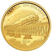 Canada 250 Dollars Completion of the Grand Trunk Pacific Railway - 100th Anniversary 2014 Proof KM# 1722 CANADA ∙ 250 DOLLARS 2014 JK coin reverse Canada 250 Dollars Completion of the Grand Trunk Pacific Railway - 100th Anniversary 2014 Proof KM# 1722 CANADA ∙ 250 DOLLARS 2014 JK coin reverse