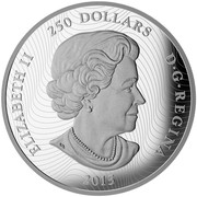 Canada 250 Dollars Looney TunesTM. Ensemble Cast 2015 KM# 1986 ELIZABETH II 250 DOLLARS D G REGINA 2015 SB coin obverse
