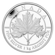Canada 250 Dollars Maple Leaf Forever 2012 Proof KM# 1272 CANADA 9999 FINE SILVER 1 KG ARGENT PUR 9999 coin reverse