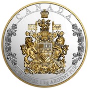 Canada 250 Dollars The Arms of Canada 2016 Proof KM# 2260 CANADA FINE SILVER 1 KG ARGENT PUR coin reverse Canada 250 Dollars The Arms of Canada 2016 Proof KM# 2260 CANADA FINE SILVER 1 KG ARGENT PUR coin reverse