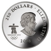 Canada 250 Dollars Towards Confederation 2008 Proof KM# 833 250 DOLLARS • ELIZABETH II VANCOUVER 2010 2008 SB coin obverse Canada 250 Dollars Towards Confederation 2008 Proof KM# 833 250 DOLLARS • ELIZABETH II VANCOUVER 2010 2008 SB coin obverse