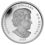Canada 250 Dollars Year of the Horse 2014 Proof KM# 1579 ELIZABETH II 250 DOLLARS D∙G∙REGINA 2014 SS coin obverse Canada 250 Dollars Year of the Horse 2014 Proof KM# 1579 ELIZABETH II 250 DOLLARS D∙G∙REGINA 2014 SS coin obverse