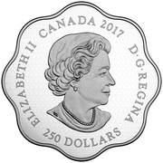 Canada 250 Dollars Year of the Rooster 2017 ELIZABETH II CANADA 2017 D G REGINA 250 DOLLARS SB coin obverse Canada 250 Dollars Year of the Rooster 2017 ELIZABETH II CANADA 2017 D G REGINA 250 DOLLARS SB coin obverse