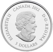 Canada 3 Dollars August Birthstone 2012 KM# 1307 ELIZABETH II CANADA 2012 D G REGINA 3 DOLLARS SB coin obverse Canada 3 Dollars August Birthstone 2012 KM# 1307 ELIZABETH II CANADA 2012 D G REGINA 3 DOLLARS SB coin obverse