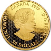 Canada 30 Dollars A Hundred Blessings of Good Fortune 2019 ELIZABETH II CANADA 2019 D • G • REGINA 30 DOLLARS SB coin obverse Canada 30 Dollars A Hundred Blessings of Good Fortune 2019 ELIZABETH II CANADA 2019 D • G • REGINA 30 DOLLARS SB coin obverse