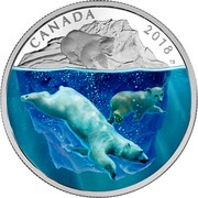 Canada 30 Dollars Polar Bears 2018 Proof CANADA 2018 TB coin reverse Canada 30 Dollars Polar Bears 2018 Proof CANADA 2018 TB coin reverse