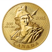 Canada 300 Dollars 1870 Shinplaster Vignette 2005 Proof KM# 596 300 DOLLARS 2005 CANADA coin reverse Canada 300 Dollars 1870 Shinplaster Vignette 2005 Proof KM# 596 300 DOLLARS 2005 CANADA coin reverse