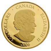 Canada 300 Dollars Crystal Snowflake 2006 Proof KM# 680 300 DOLLARS CANADA ELIZABETH II 2006 coin obverse Canada 300 Dollars Crystal Snowflake 2006 Proof KM# 680 300 DOLLARS CANADA ELIZABETH II 2006 coin obverse