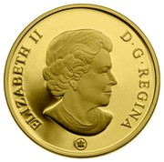 Canada 300 Dollars IMAX Hologram 2008 Proof KM# 827 ELIZABETH II D G REGINA coin obverse