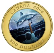 Canada 300 Dollars IMAX Hologram 2008 Proof KM# 827 CANADA 2008 300 DOLLARS coin reverse