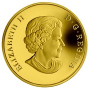 Canada 300 Dollars Nova Scotia Coat of Arms 2011 Proof KM# 1215 ELIZABETH II D ∙ G ∙ REGINA coin obverse Canada 300 Dollars Nova Scotia Coat of Arms 2011 Proof KM# 1215 ELIZABETH II D ∙ G ∙ REGINA coin obverse