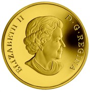 Canada 300 Dollars Quebec Coat of Arms 2012 Proof KM# 1224 ELIZABETH II D ∙ G ∙ REGINA coin obverse