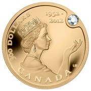 Canada 300 Dollars Queen's Diamond Jubilee 1952-2012 Proof KM# 1195 300 DOLLARS 1952-2012 LM CANADA coin reverse Canada 300 Dollars Queen's Diamond Jubilee 1952-2012 Proof KM# 1195 300 DOLLARS 1952-2012 LM CANADA coin reverse