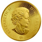 Canada 300 Dollars Summer Moon Mask 2009 Proof KM# 877 ELIZABETH II D ∙ G ∙ REGINA coin obverse