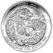Canada 300 Dollars The Struggle 2016 Proof CANADA 2016 9995 PLATINUM 1 OZ PLATINUM 9995 coin reverse