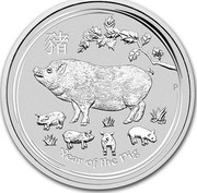 Australia 300 Dollars Year of the Pig 2019 YEAR OF THE PIG P coin reverse Australia 300 Dollars Year of the Pig 2019 YEAR OF THE PIG P coin reverse