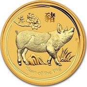 Australia 3000 Dollars Year of the Pig 2019 YEAR OF THE PIG P coin reverse