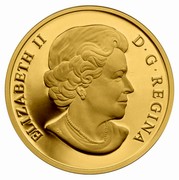 Canada 350 Dollars Iconic Polar Bear 2013 Proof KM# 1499 ELIZABETH II D∙G∙REGINA coin obverse