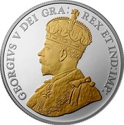 Canada 5 Cents Legacy of the Canadian Nickel - The Crossed Maple Boughs 2015 Proof GEORGIVS V DEI GRA: REX ET IND:IMP: coin obverse Canada 5 Cents Legacy of the Canadian Nickel - The Crossed Maple Boughs 2015 Proof GEORGIVS V DEI GRA: REX ET IND:IMP: coin obverse