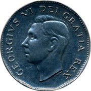 Canada 5 Cents The big Nickel 1951 GEORGIVS VI DEI GRATIA REX coin obverse Canada 5 Cents The big Nickel 1951 GEORGIVS VI DEI GRATIA REX coin obverse