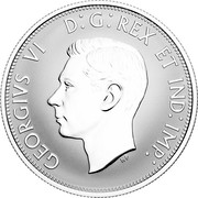 Canada 5 Cents The Coins That Never Were - Caribou 2018 Proof GEORGE VI D: G: REX ET IND: IMP: coin obverse Canada 5 Cents The Coins That Never Were - Caribou 2018 Proof GEORGE VI D: G: REX ET IND: IMP: coin obverse
