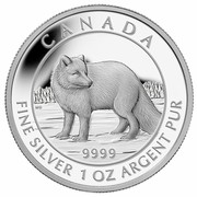 Canada 5 Dollars Arctic Fox 2014 Proof KM# 1644 CANADA 9999 FINE SILVER 1 OZ ARGENT PUR coin reverse Canada 5 Dollars Arctic Fox 2014 Proof KM# 1644 CANADA 9999 FINE SILVER 1 OZ ARGENT PUR coin reverse