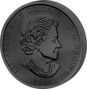 Canada 5 Dollars Canadian Wolf (Golden Enigma) 2018 BU ELIZABETH II 5 DOLLARS D • G • REGINA 2018 SB coin obverse Canada 5 Dollars Canadian Wolf (Golden Enigma) 2018 BU ELIZABETH II 5 DOLLARS D • G • REGINA 2018 SB coin obverse