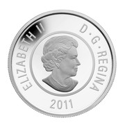 Canada 5 Dollars Hunter's Moon 2011 Proof KM# 1131 ELIZABETH II D G REGINA 2011 coin obverse Canada 5 Dollars Hunter's Moon 2011 Proof KM# 1131 ELIZABETH II D G REGINA 2011 coin obverse