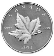 Canada 5 Dollars Maple Leaf 2010 Reverse Proof KM# 1077 CANADA 9999 9999 2010 coin reverse Canada 5 Dollars Maple Leaf 2010 Reverse Proof KM# 1077 CANADA 9999 9999 2010 coin reverse