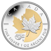 Canada 5 Dollars Maple Leaf - 25th Anniversary 2013 Proof KM# 1382 CANADA 9999 9999 25YRS ANS FINE SILVER 1 OZ ARGENT PUR coin reverse Canada 5 Dollars Maple Leaf - 25th Anniversary 2013 Proof KM# 1382 CANADA 9999 9999 25YRS ANS FINE SILVER 1 OZ ARGENT PUR coin reverse