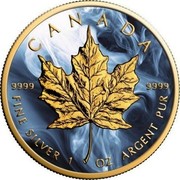 Canada 5 Dollars Maple Leaf (Blue Magic Edition) 2017 BU CANADA FINE SILVER 1 OZ ARGENT PUR 9999 9999 coin reverse Canada 5 Dollars Maple Leaf (Blue Magic Edition) 2017 BU CANADA FINE SILVER 1 OZ ARGENT PUR 9999 9999 coin reverse