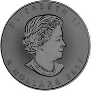 Canada 5 Dollars Maple Leaf Four Seasons - Summer 2017 BU ELIZABETH II 5 DOLLARS 2017 coin obverse Canada 5 Dollars Maple Leaf Four Seasons - Summer 2017 BU ELIZABETH II 5 DOLLARS 2017 coin obverse