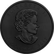 Canada 5 Dollars Maple Leaf - Gold Black Empire Edition 2017 BU ELIZABETH II 5 DOLLARS 2015 SB coin obverse Canada 5 Dollars Maple Leaf - Gold Black Empire Edition 2017 BU ELIZABETH II 5 DOLLARS 2015 SB coin obverse