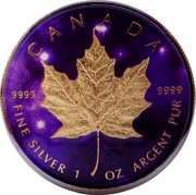 Canada 5 Dollars Maple Leaf - Gold Noir Edition 2015 BU CANADA 9999 9999 FINE SILVER 1 OZ ARGENT PUR coin reverse Canada 5 Dollars Maple Leaf - Gold Noir Edition 2015 BU CANADA 9999 9999 FINE SILVER 1 OZ ARGENT PUR coin reverse